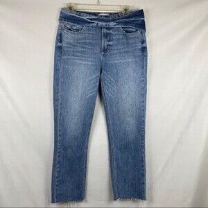 Paige denim belted Hoxton high rise straight ankle size 28